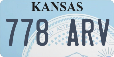 KS license plate 778ARV