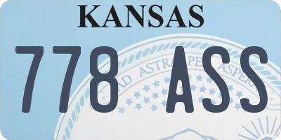 KS license plate 778ASS