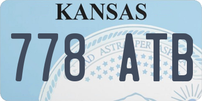 KS license plate 778ATB