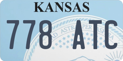 KS license plate 778ATC