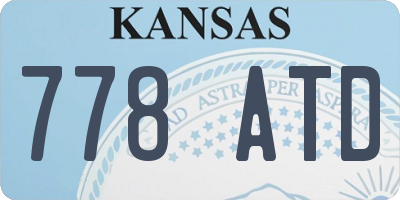 KS license plate 778ATD