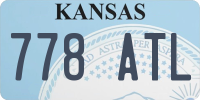 KS license plate 778ATL