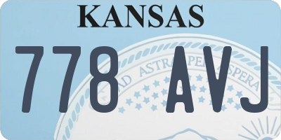 KS license plate 778AVJ