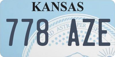 KS license plate 778AZE
