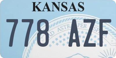 KS license plate 778AZF