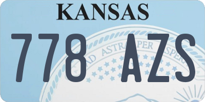 KS license plate 778AZS