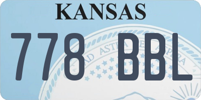 KS license plate 778BBL