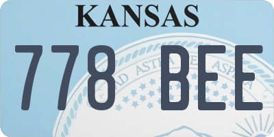 KS license plate 778BEE