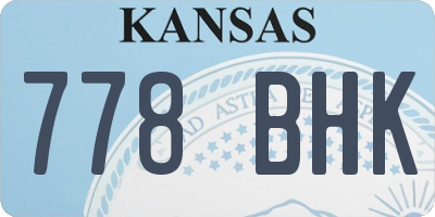 KS license plate 778BHK