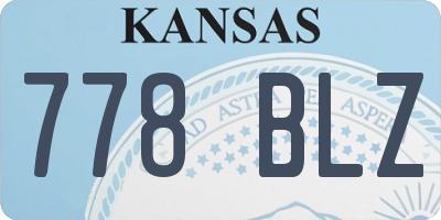 KS license plate 778BLZ