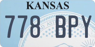 KS license plate 778BPY