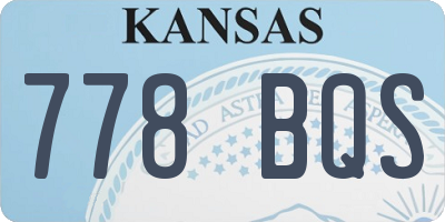 KS license plate 778BQS