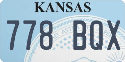 KS license plate 778BQX