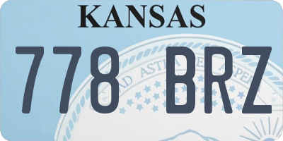 KS license plate 778BRZ