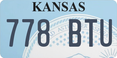 KS license plate 778BTU