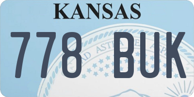KS license plate 778BUK
