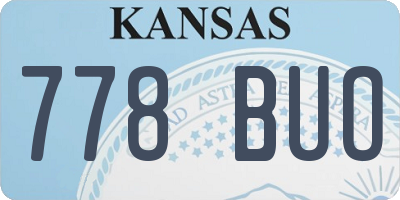 KS license plate 778BUO