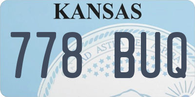 KS license plate 778BUQ