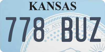 KS license plate 778BUZ
