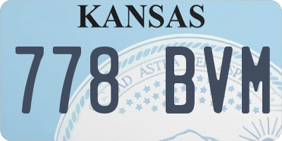 KS license plate 778BVM
