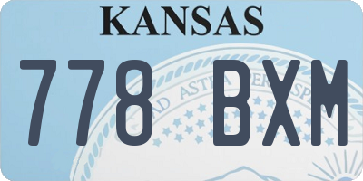 KS license plate 778BXM
