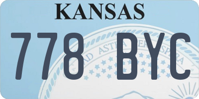 KS license plate 778BYC