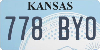 KS license plate 778BYO