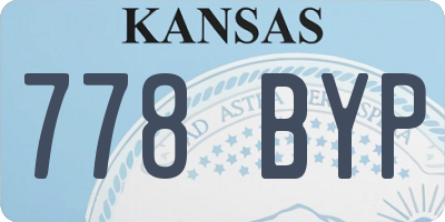 KS license plate 778BYP
