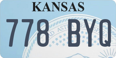 KS license plate 778BYQ