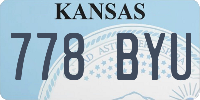 KS license plate 778BYU