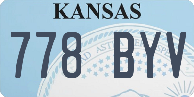 KS license plate 778BYV