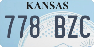 KS license plate 778BZC