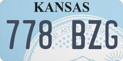 KS license plate 778BZG