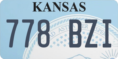 KS license plate 778BZI