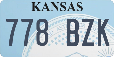 KS license plate 778BZK