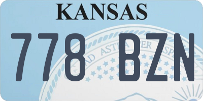 KS license plate 778BZN