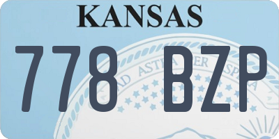 KS license plate 778BZP