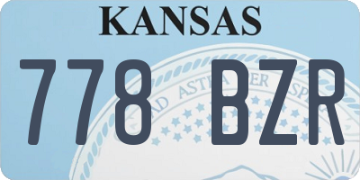 KS license plate 778BZR