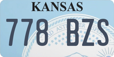 KS license plate 778BZS