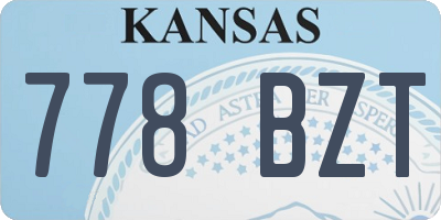 KS license plate 778BZT