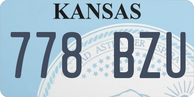 KS license plate 778BZU