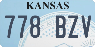 KS license plate 778BZV