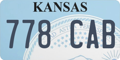 KS license plate 778CAB