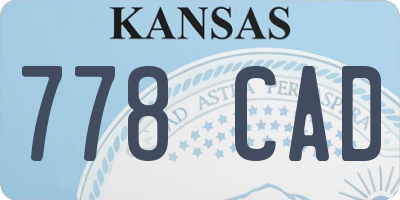 KS license plate 778CAD