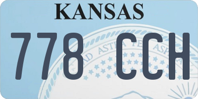 KS license plate 778CCH