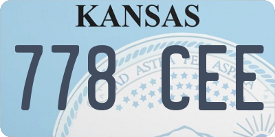 KS license plate 778CEE