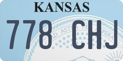 KS license plate 778CHJ