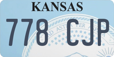 KS license plate 778CJP