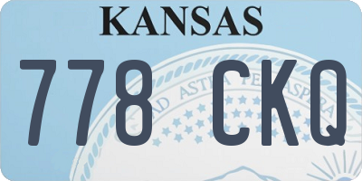 KS license plate 778CKQ