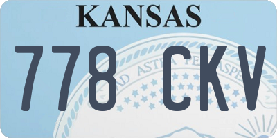 KS license plate 778CKV
